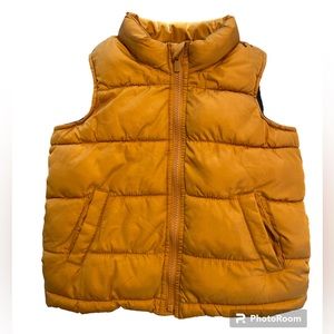 Like New Old Navy Puffer Vest girls size 4T fall winter outdoor mustard yellow
